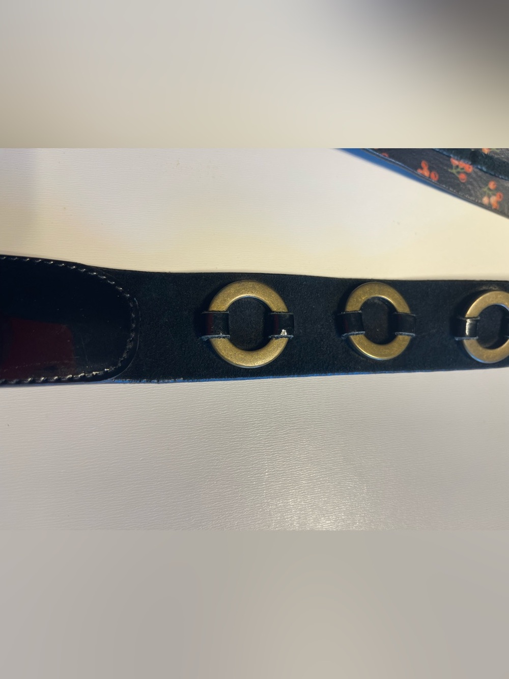 Dolce & Gabbana Black Patent Leather Belt with Brass D&G Buckle and Brass Buckle - Picture 4 of 9